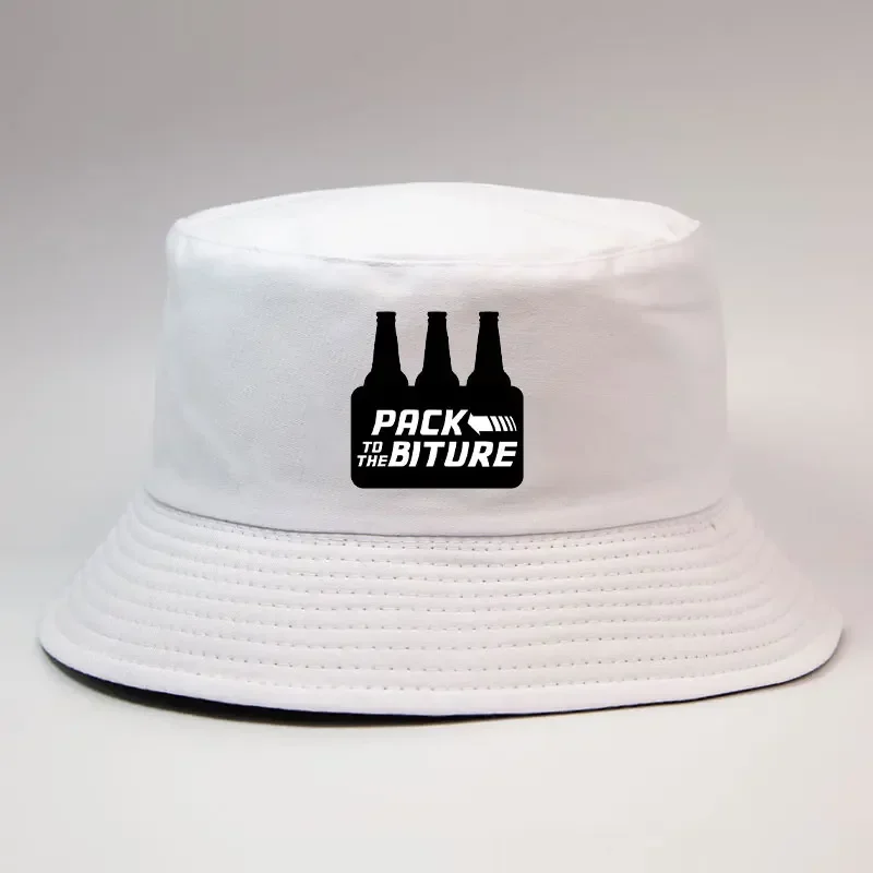 Pack To The Biture Beer Bottle Pattern Reversible Bucket Hat Woman Man Outdoor Summer Sun Beach UV Protection Panama Hats Bob