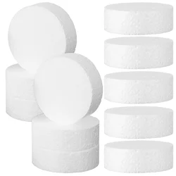 18Pcs Wedding Foam Cylinder Round Circles Polystyrene Discs Foam Circles Handcraft Plates Cake Foam Blocks Cake Decorating Prop