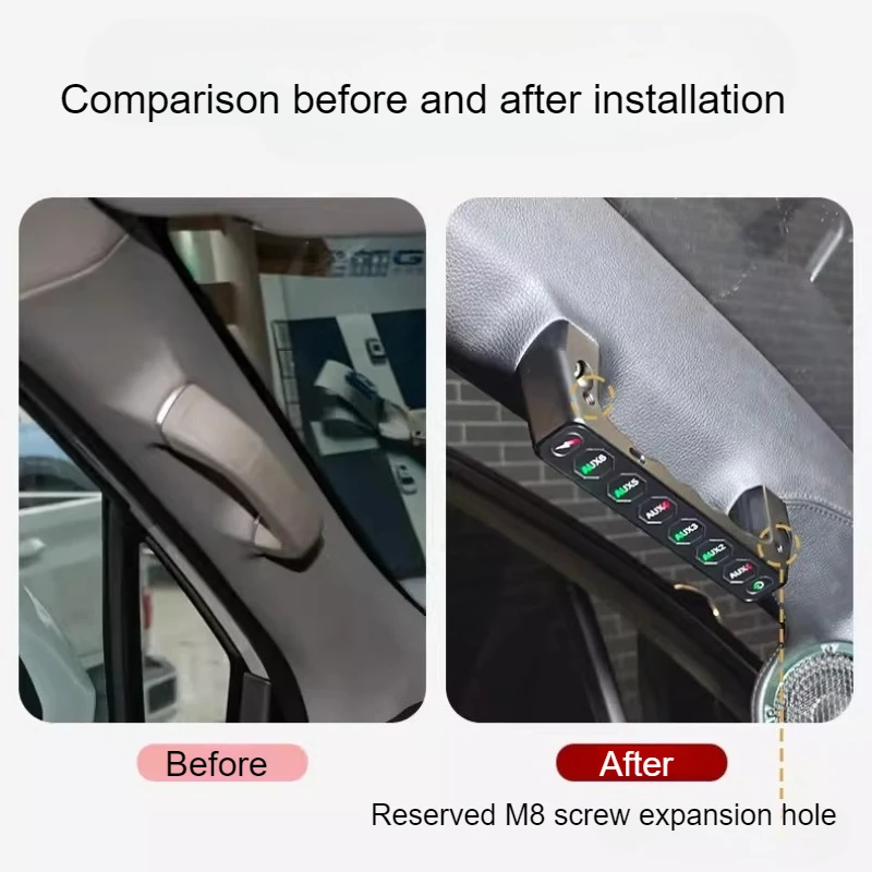 For Maxus D90 2017-2026 Car A-Pillar Six-Way Handle Switch Wireless Remote Control Integrated Control Switch Panel Accessories detail image 5