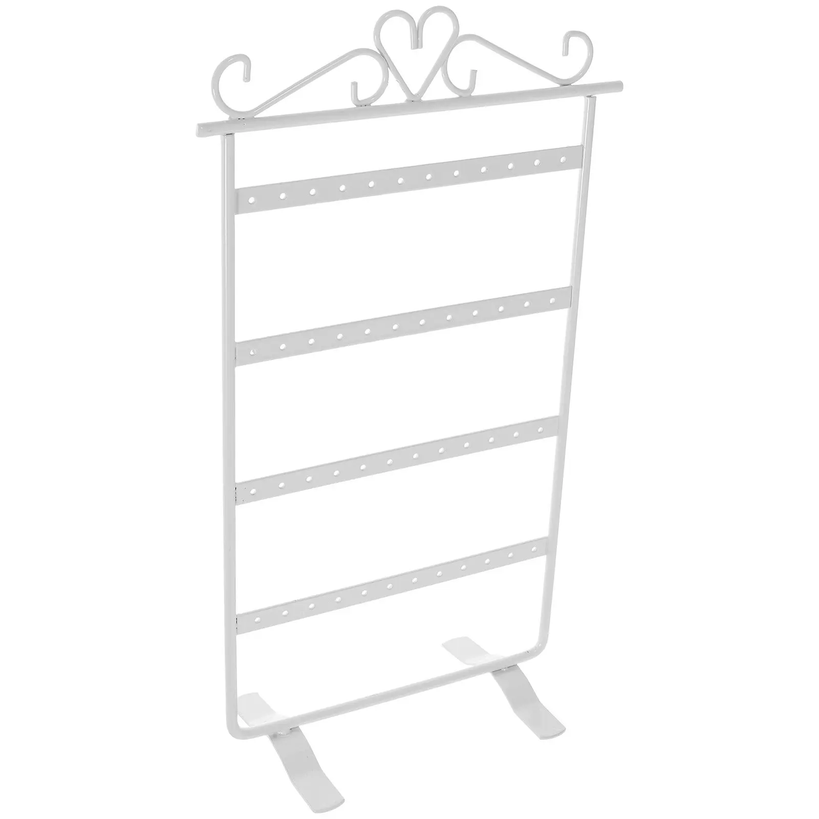 

Металлическая подставка для хранения серег, белый подвесной органайзер для серег и аксессуаров, подставка для демонстрации ювелирных изделий