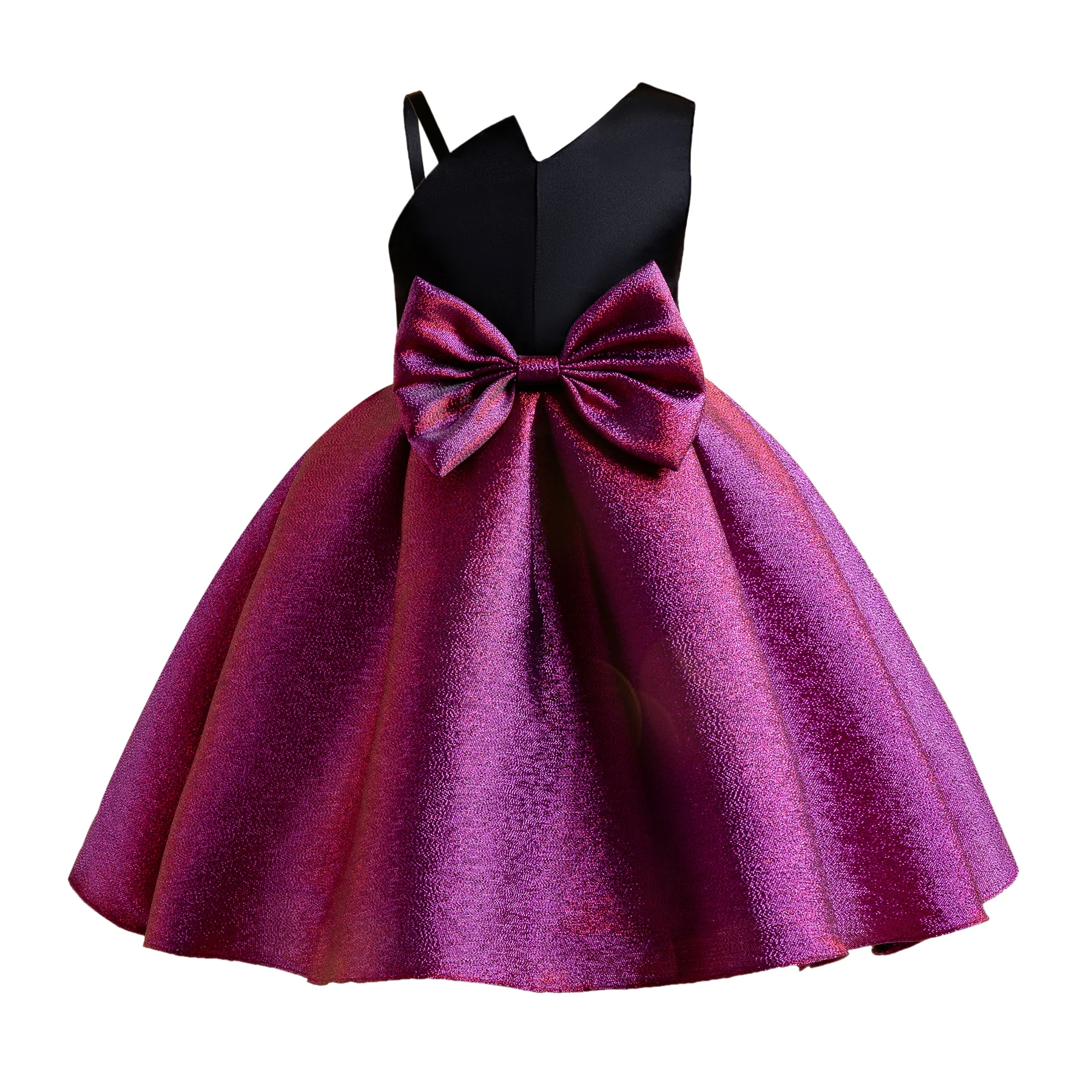 

2-10 Years Old Kid Girls Elegant Purple Party Dress Beautiful Ball Gowns For Pageant Performance Children Casual Frock