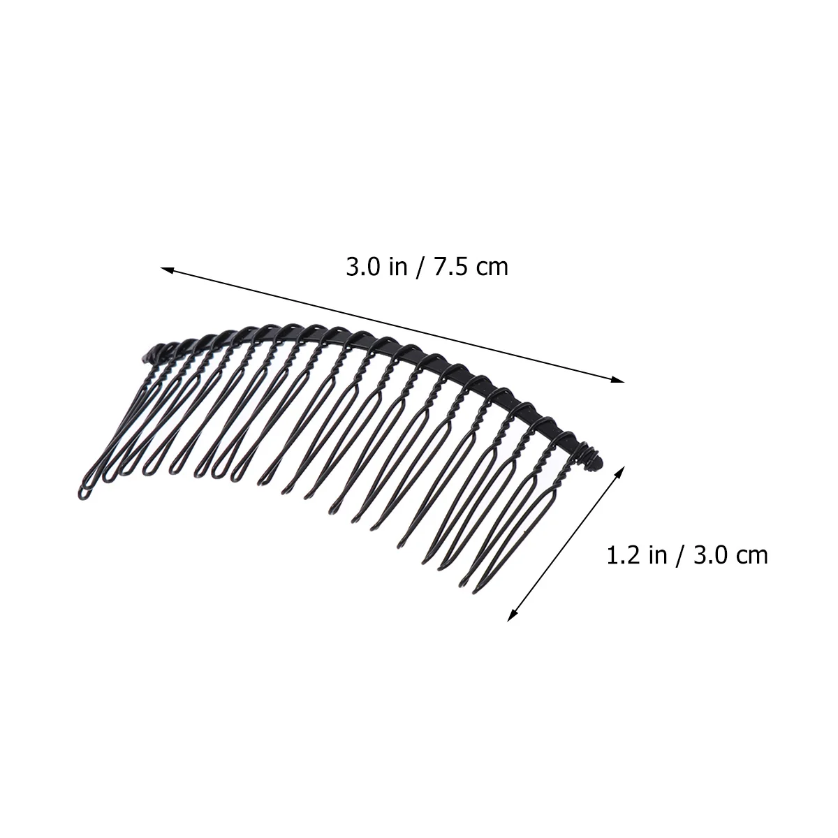 10 قطع من غطاء الرأس بمشط سلك حديدي بسيط وخفيف الوزن ومتين لإكسسوارات الشعر للمرأة والسيدات باللون الأسود مناسب للمنزل والحفلات #5
