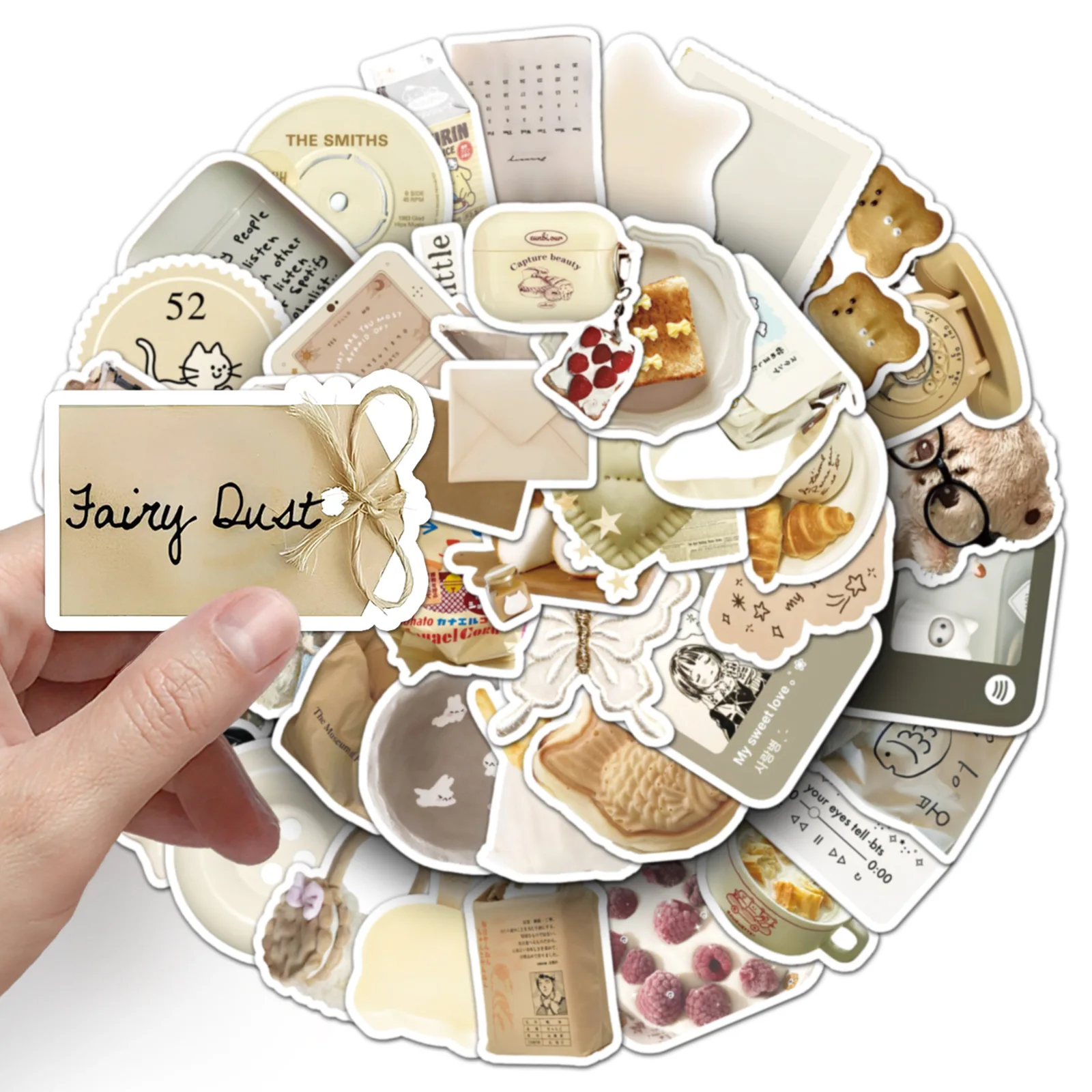 50 قطعة ملصقات الشوفان لاتيه الكورية الكرتون الإبداعية الحلوى الكتابة على الجدران DIY الديكور جراب هاتف ملصقات دفتر الملاحظات #5