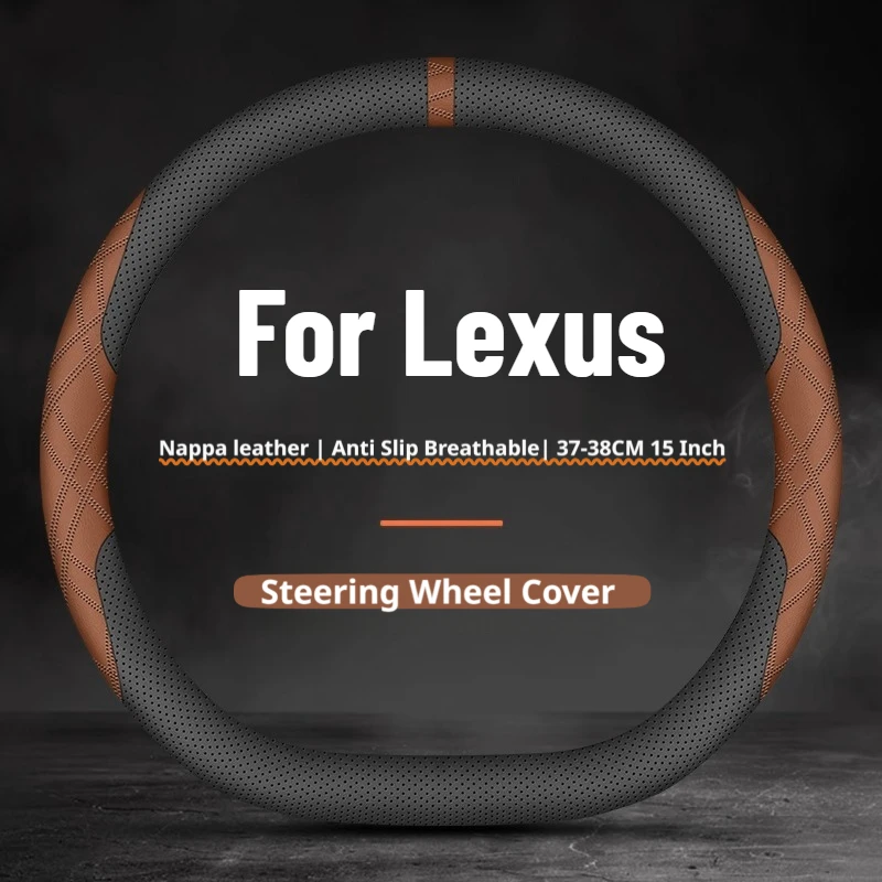 2026 Two‑Tone Color Car Steering Wheel Cover For Lexus ES RX NX GX LX GS300h ES300h RX350 NX300h IS300 RX300 Car Accessories