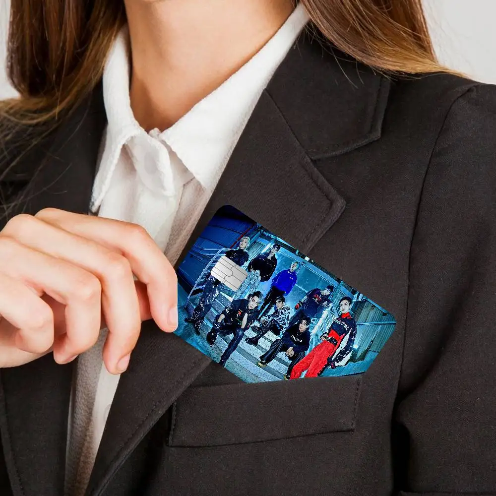KPOP Hot A-ateez Anmie Sticker Film Skin Cover For Credit Card Debit Bank Card Front