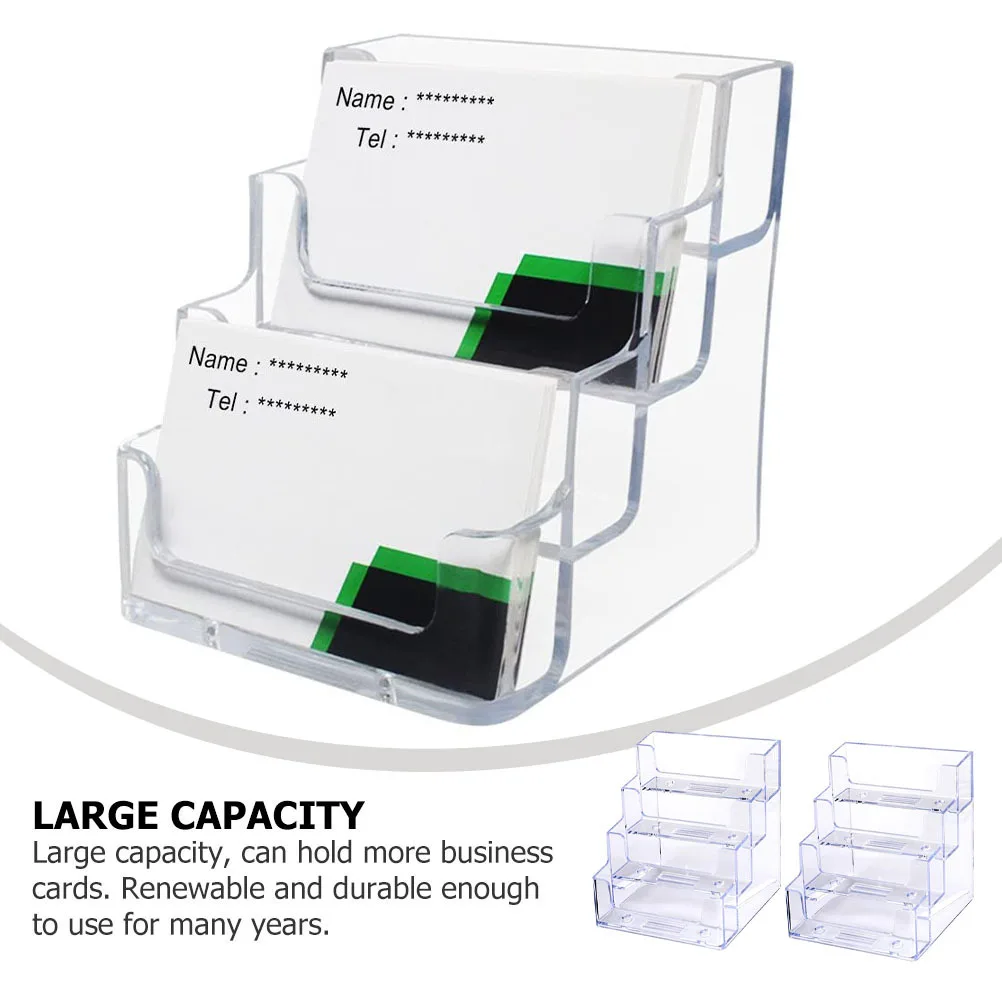 2 قطعة حامل بطاقة أنيقة منظم بطاقات العمل اسم واضح حقيبة للتخزين عرض اللوازم المكتبية #5
