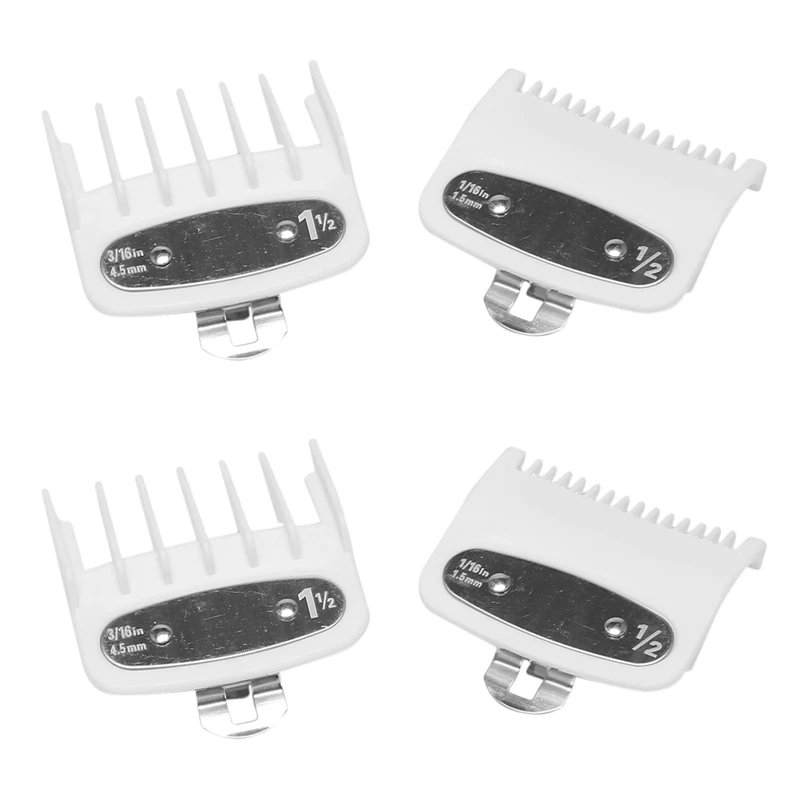 4PCS Hair Clipper Combs Guide Kit Hair Trimmer Guards Attachments 1.5MM/4.5MM For WAHL Hair Clipper