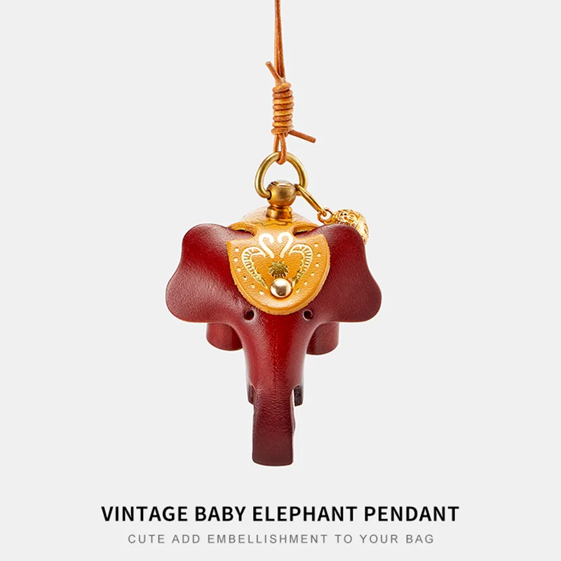 Elephant bag charm for women handbag retro art niche handmade exquisite high-end hanging rope bag accessories