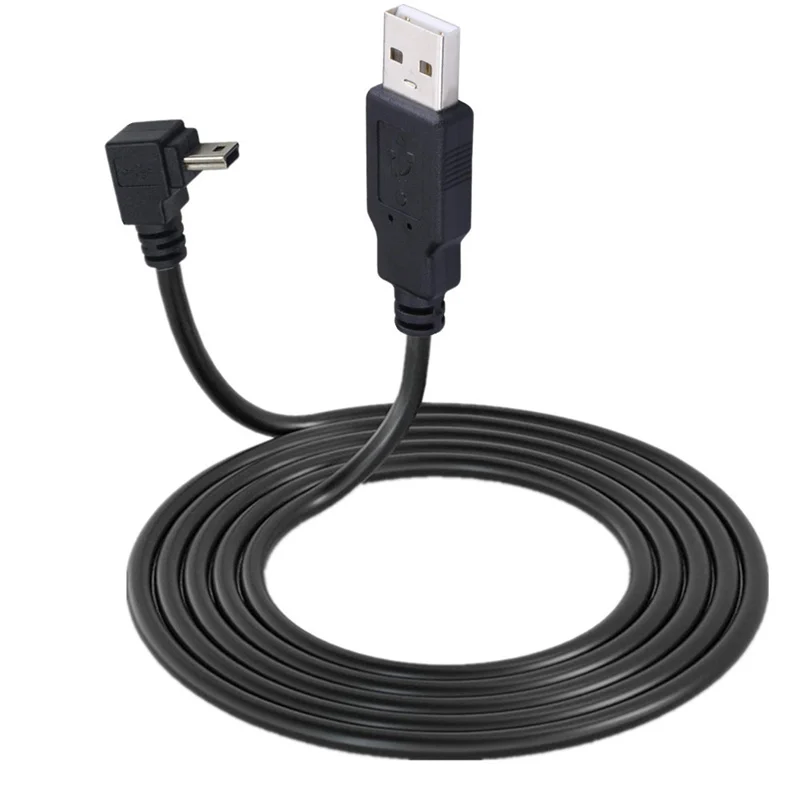 USB 2.0 męski na Mini USB w górę lewego prawego kątowego kabla 90 stopni 0.25m 0.5m 1.5m 3m dla kamery MP4 Tablet