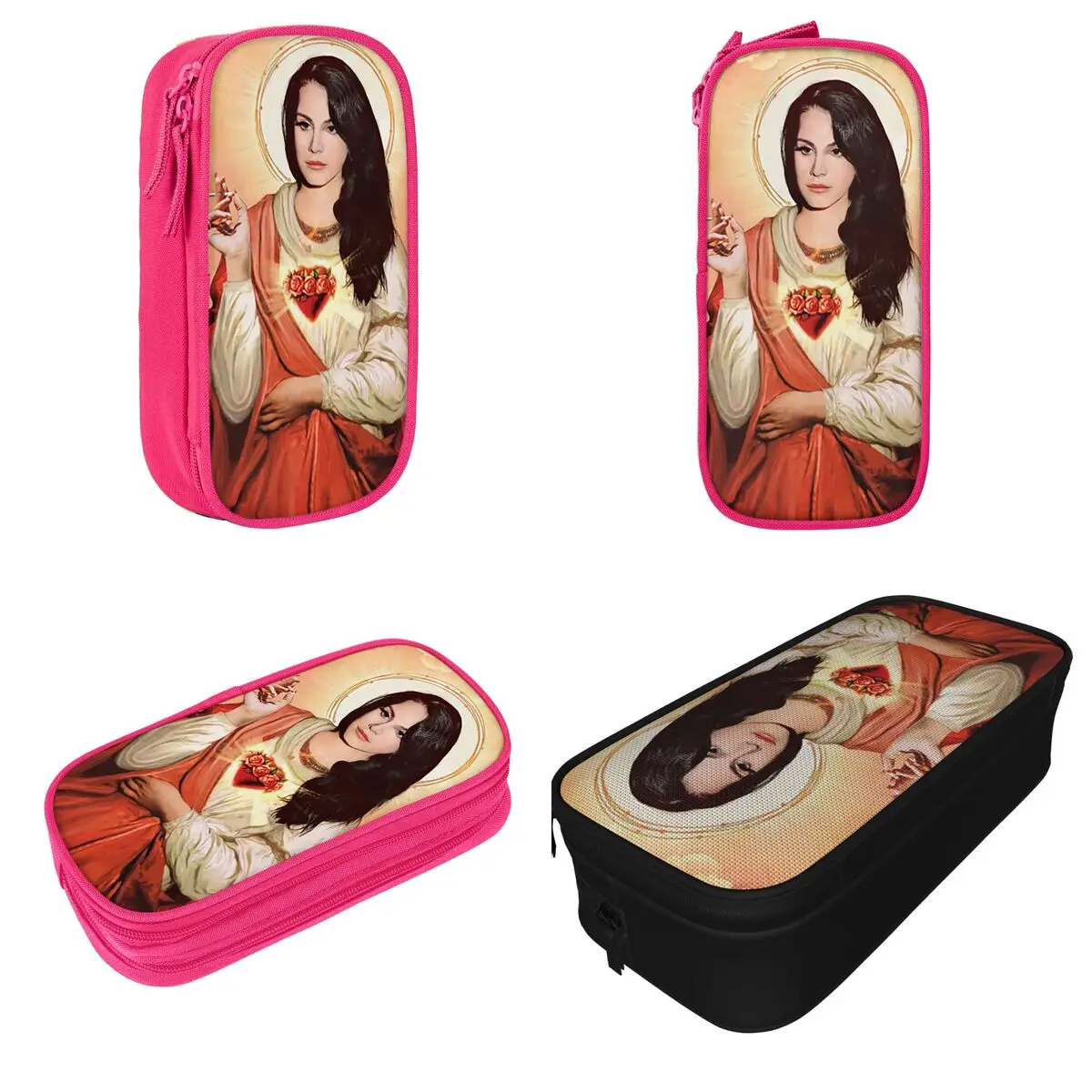 Saint Lana Del Rey Pencil Case Classic Pen Box Bags for Student Big Capacity Students School Zipper Pencil Box