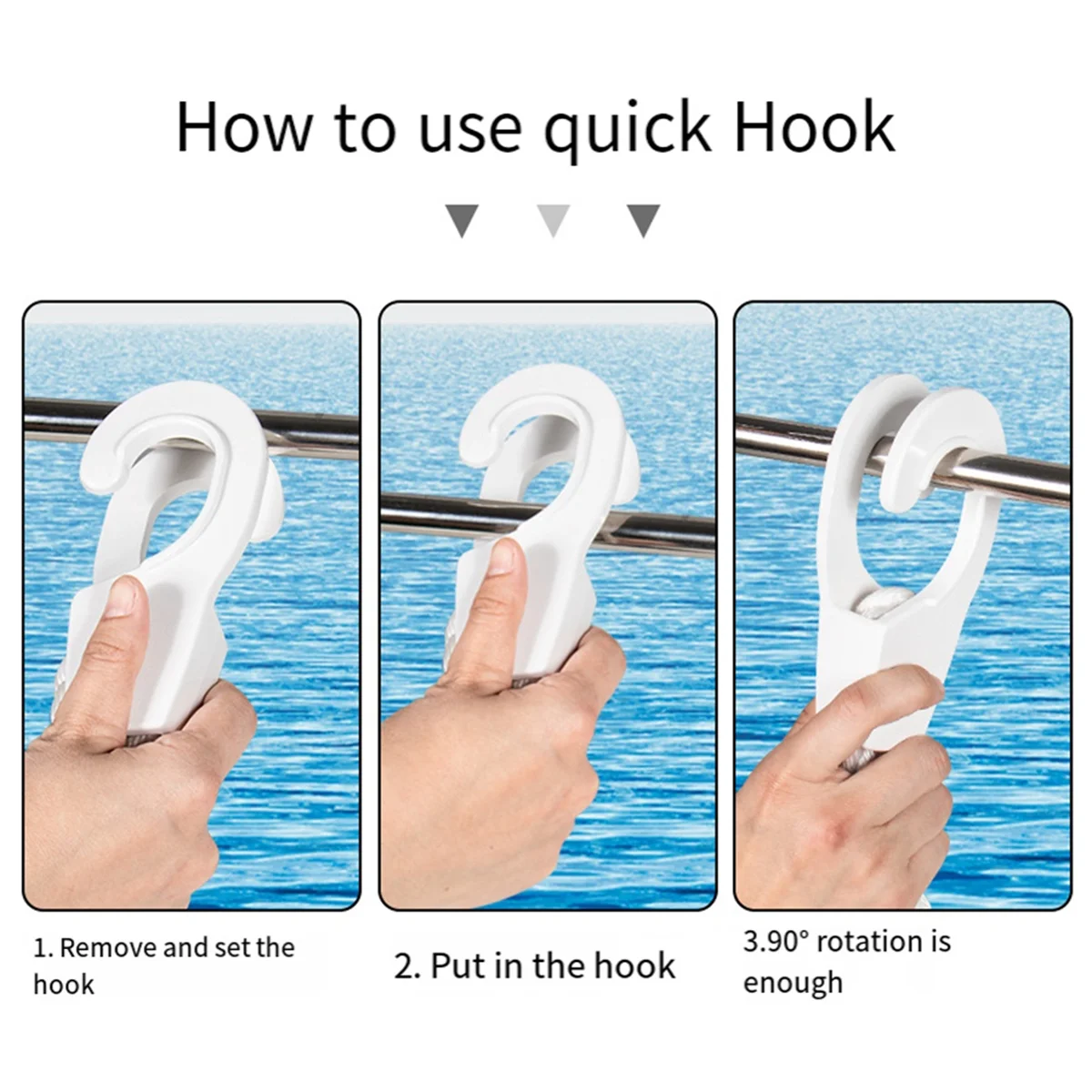 Rail Mount เรือ Fender Hanger Hook QUICK RELEASE CLIP Professional อเนกประสงค์ Adjuster คลิปคลิปสาย 32 มม.สีดํา