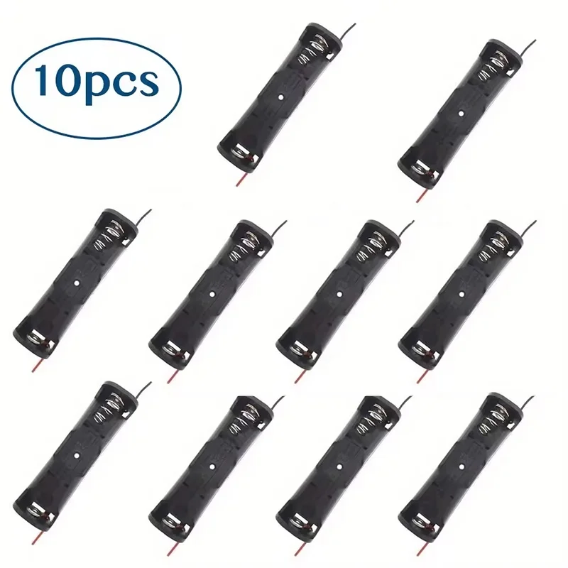 18650 Battery Case Holder Box 1 Slot 3.7V - 4.2V DIY Battery Storage Case Plastic Container With Connect Black Red Wire Lead Pin