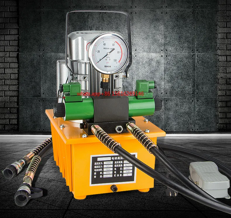 

DB075-D2/ZCB-700AB-2 750W Hydraulic Electric Pump Double Acting with Steel Plastic 110V/220V/380 7L Hydraulic Crimping Tools