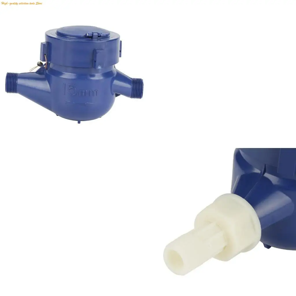 203F Cold Water Meter 15mm 1/2 in Water Meter with Fittings Garden & Home Usage