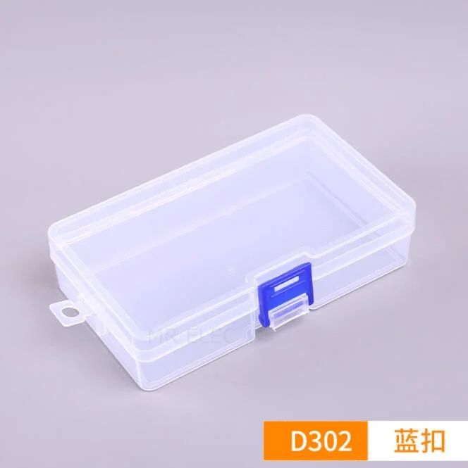 Rectangular PP plastic lock box with cover Transparent jewelry pen storage box Hardware packaging finishing box