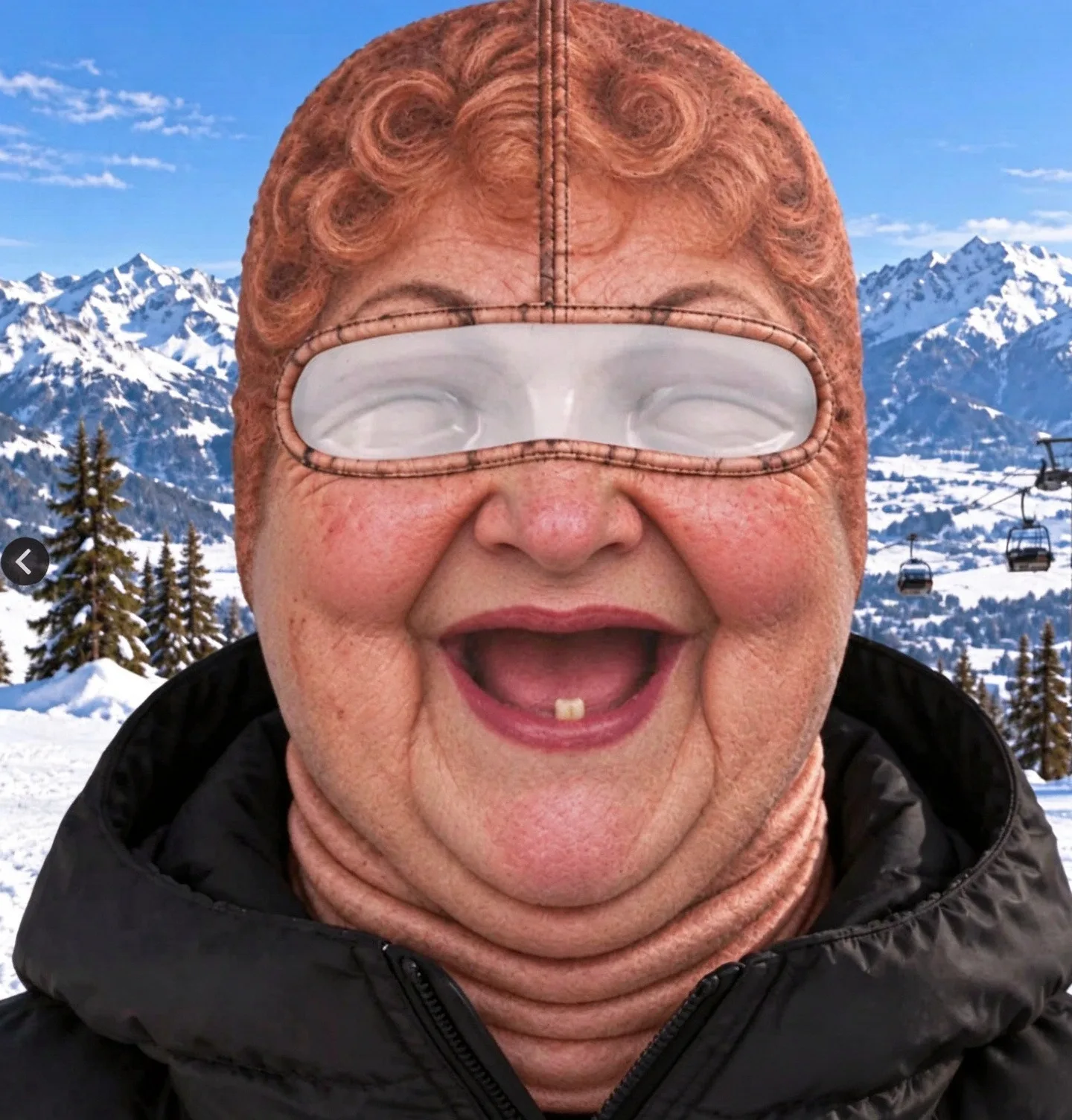 Funny 3D Face Balaclava Hat Full Face Covering Hood Balaclava Motorcycle Riding Skiing Face Mask Outdoor Warm Balaclava Hat