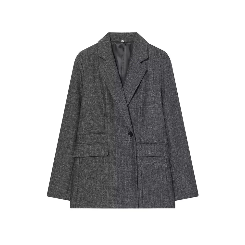 سترة بدلة نسائية شتوية جديدة متعددة الاستخدامات مصنوعة من مزيج الصوف المستقيم