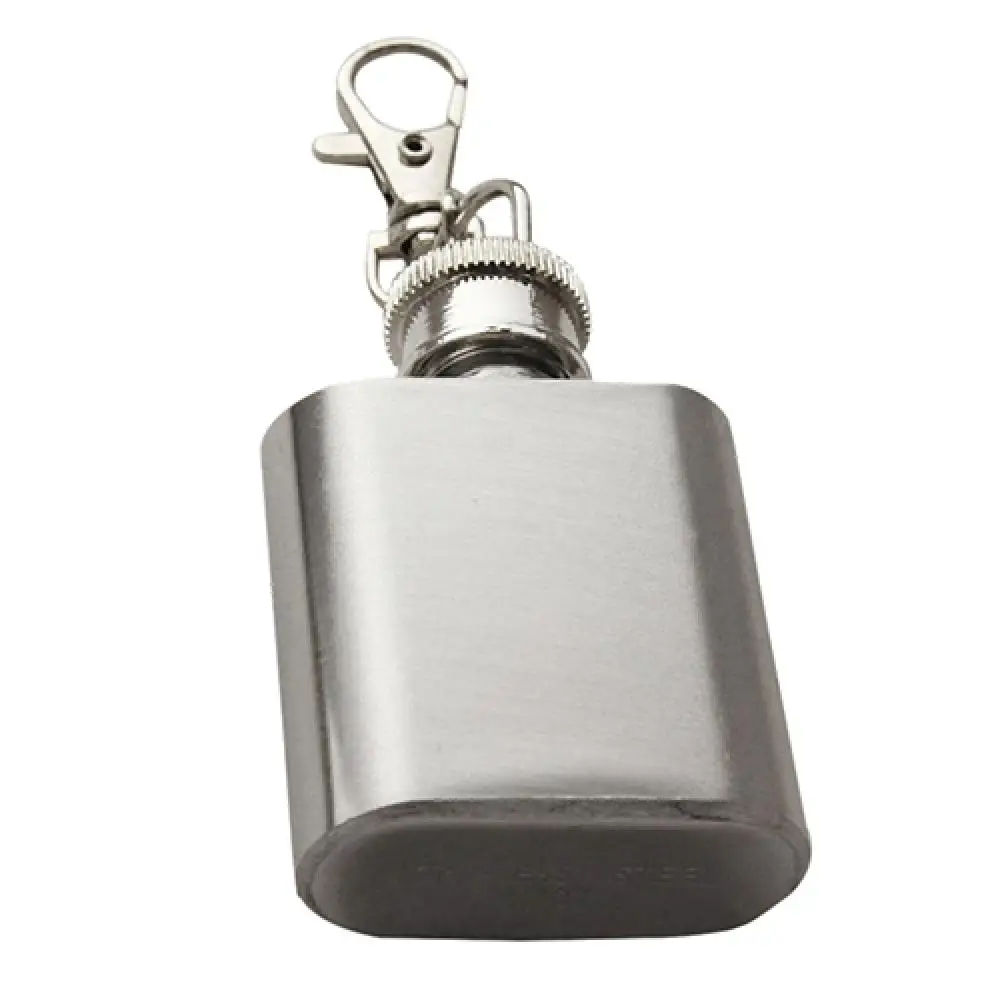 1 Oz Whiskey Wine Bottle Mini Pocket Key Chain Stainless Steel Liquor Hip Flask Screw Cap Flagon