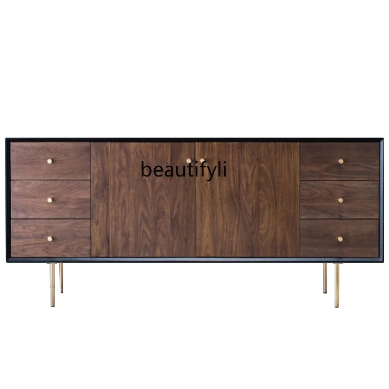 

Nordic Solid Wood Sideboard Simple Modern Locker American Foyer Doorway Storage Cabinet TV Cabinet