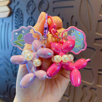 New Balloon Dog Keychain Models for Girls Sweet Ins Style Balloon Dog Phone Chain Key Buckle Accessories Bag Pendant Toys New