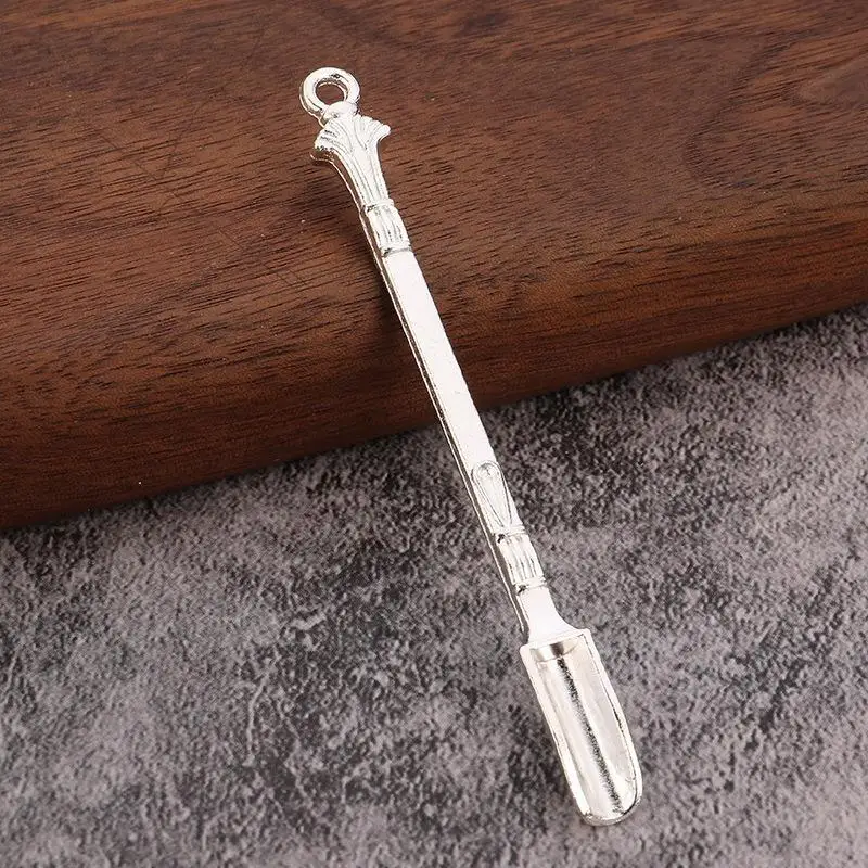 Vintage-Minilöffel aus Legierung mit geschnitztem Design, Pulvermesswerkzeug zum Schaufeln von Pulver, Schmuckherstellung, DIY-Handwerk, tragbares Zubehör – Detail 5
