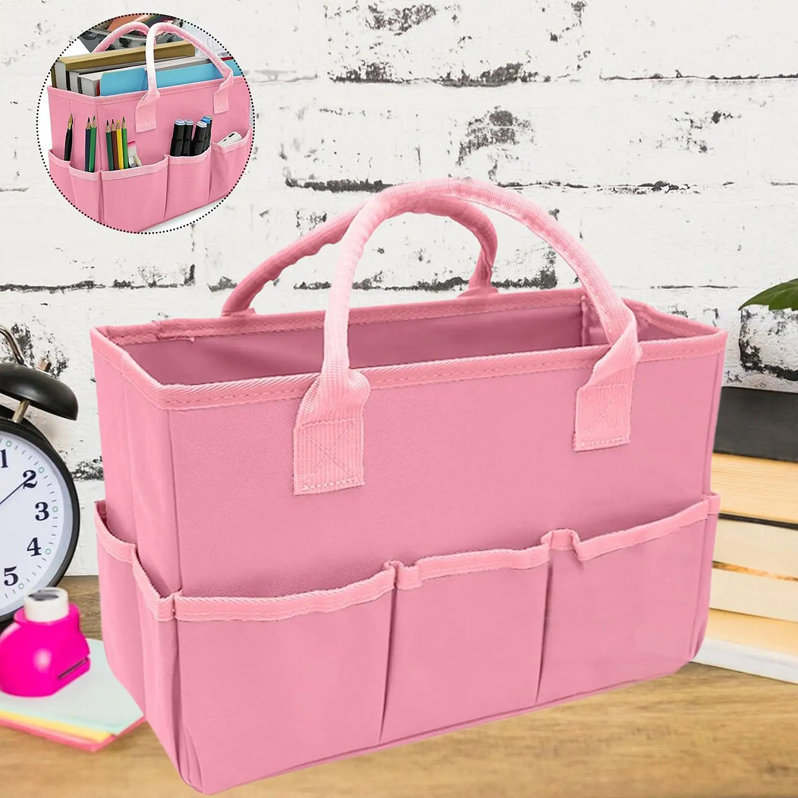 

Teacher Tote Bag Gardening Organizer Tote Craft Storage for Paper Arts Women Travel