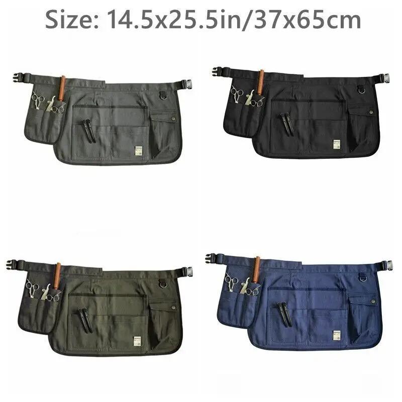 Multi-pocket Half Waist Apron Garden Tool Belt Gardening Apron  Utility Belt For Hairdresser Home Woodworking Short Aprons