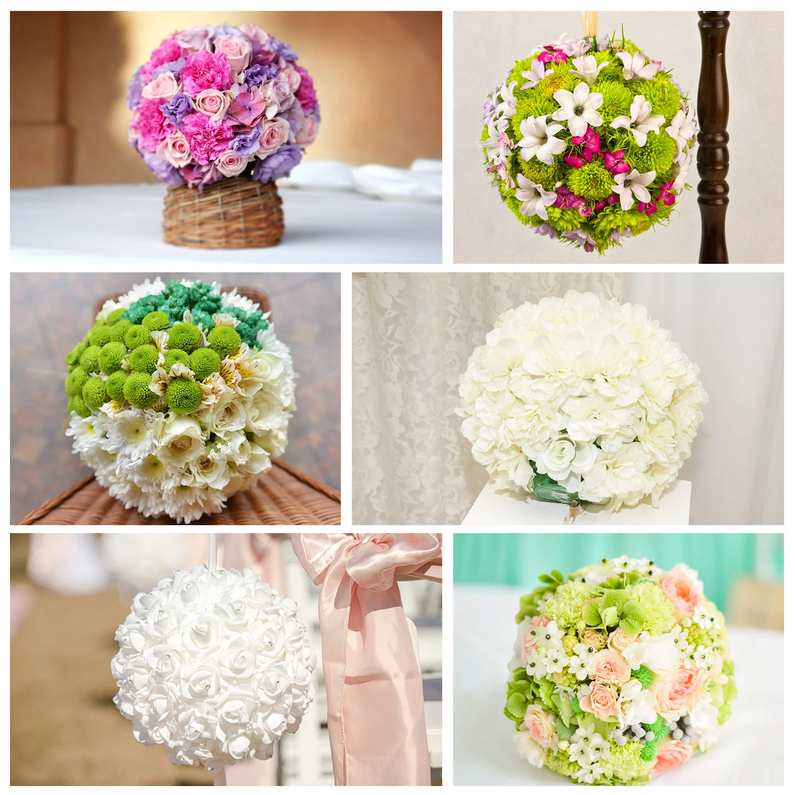 

2 PCS Floral Ball Flower Balls Fake Dusty Rose for Centerpieces Decorations Flowers Sphere Foam