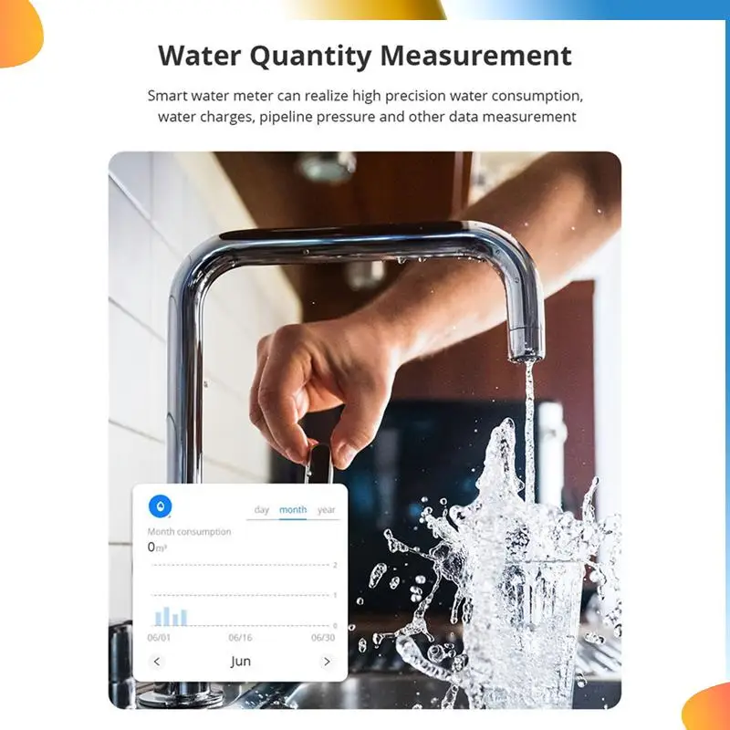 B48A 2X Tuya Zigbee medidor de agua ultrasónico DN20 con válvula pantalla LCD cantidad de agua flujo consumo medida IP68