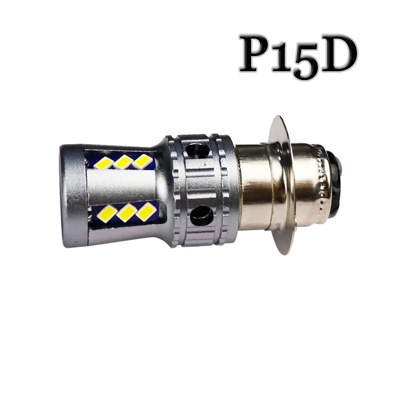 2X 15 SMD 3020 LED 710MA DC 9V to 60V 8.5W P15D BA20D  Motorcycle Headligh for Auto Electrocar Car Truck E-Bike Motorcycle