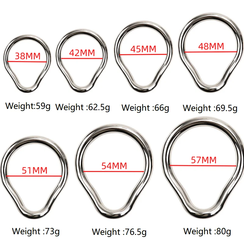 Stainless Steel Penis Lock Cock Ring Set Man Metal Small Large Delay Ejaculation Penis Ring Ball Stretcher Erection Male Sex Toy