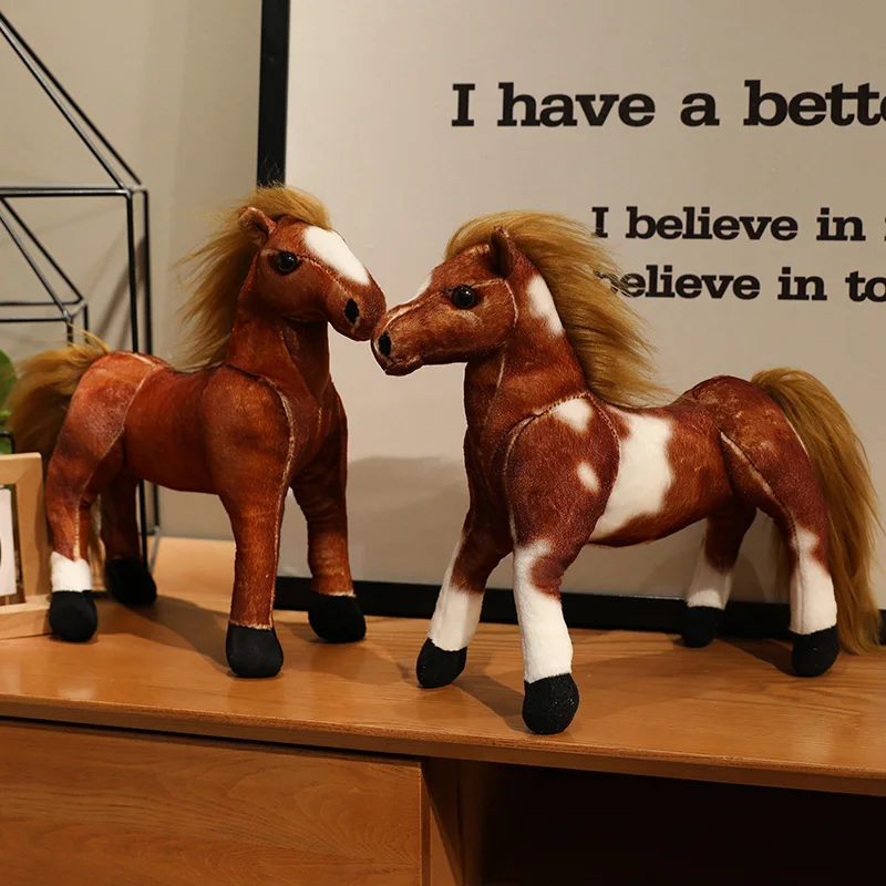 Adorável simulação cavalo brinquedos de pelúcia animais super macio travesseirokawaii bebê conforto bonecas halloween presente de ano novo para meninos meninas