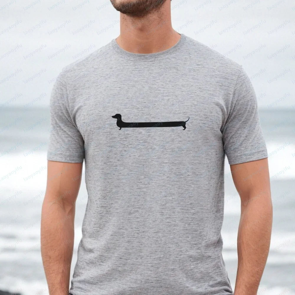 Dachshund Dad Shir Weiner Dog Tee Sausage Dog T Shirt Dachshund Lover Gift Streetwear Graphic T Shirts High Quality Cotton Tops
