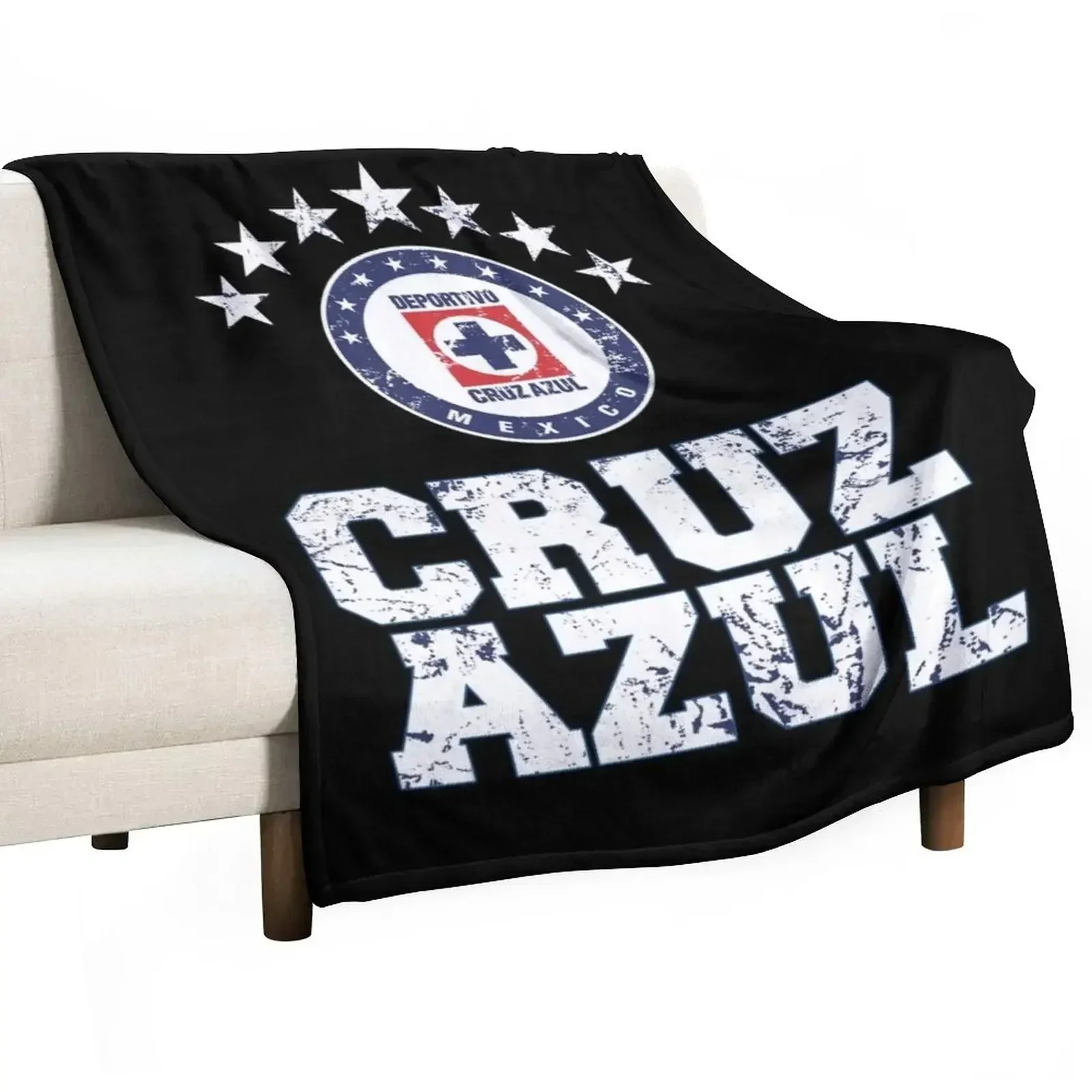 Cruz Azul Mexican Soccer Team Family Gift Throw Blanket Bed linens funny gift Blankets