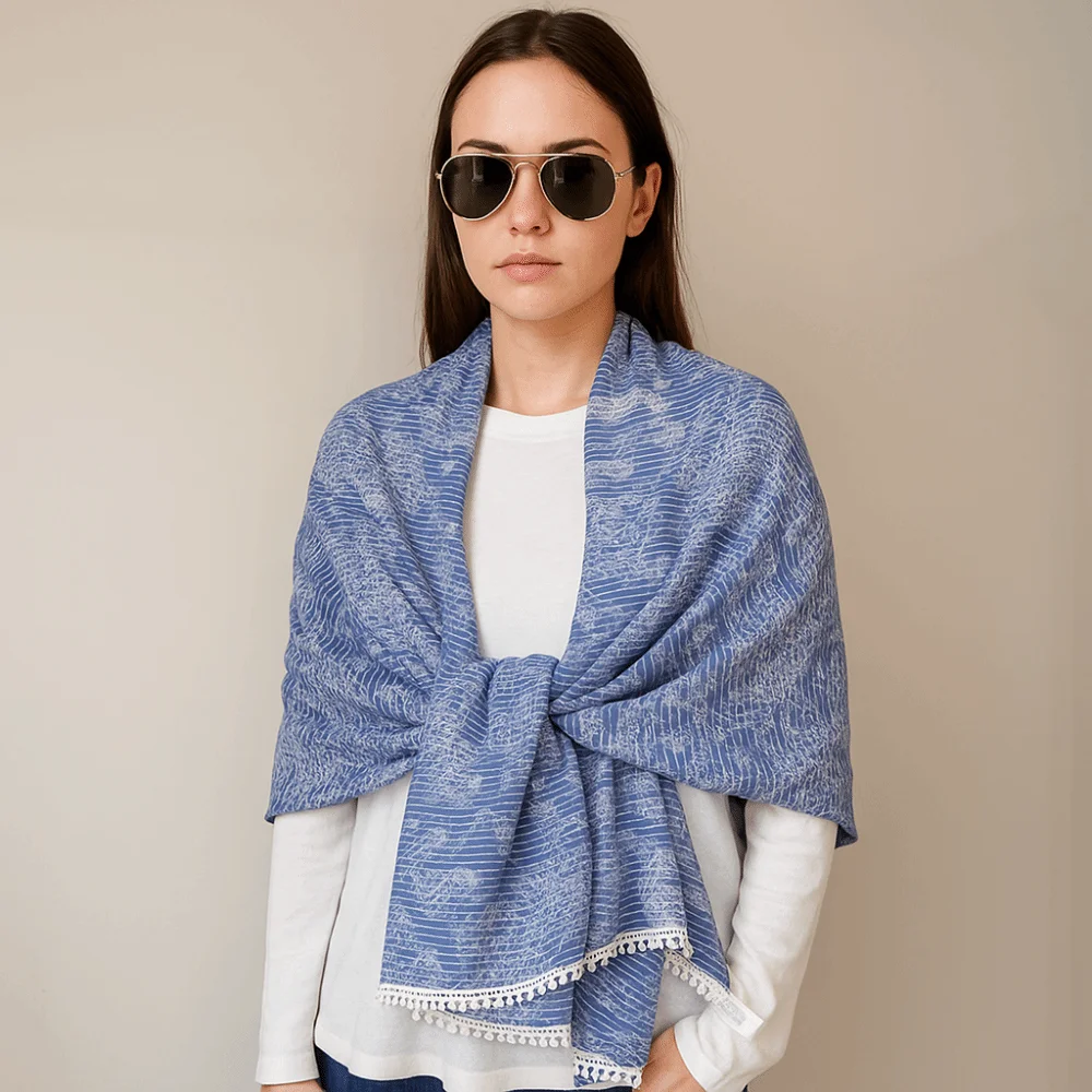

Casual Sun Protection Paisley Shawl Head Wraps Floral Sunscreen Shawl Thin Large Beach Scarf Outdoor