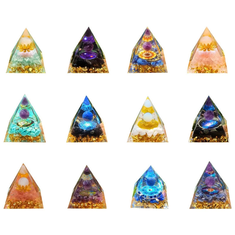 Pyramid Ornaments Crystalenergy Generator Orgone Pyramid For E-Energy Protection Healing Meditation Crystal Chakra