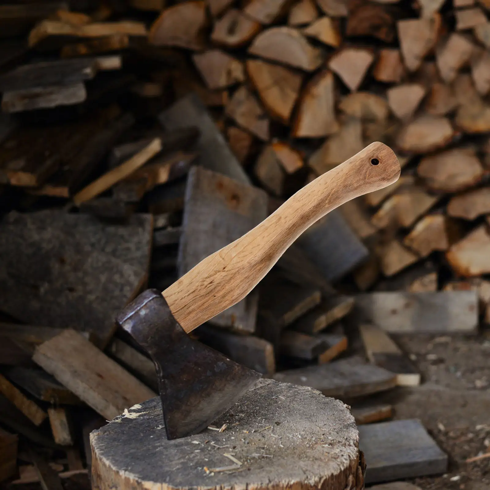 Sturdy Oak Wood Axe Handle Replacement for Outdoor Camping Bushcraft Wood Chopping Tools Reliable Wooden Handle for Axe