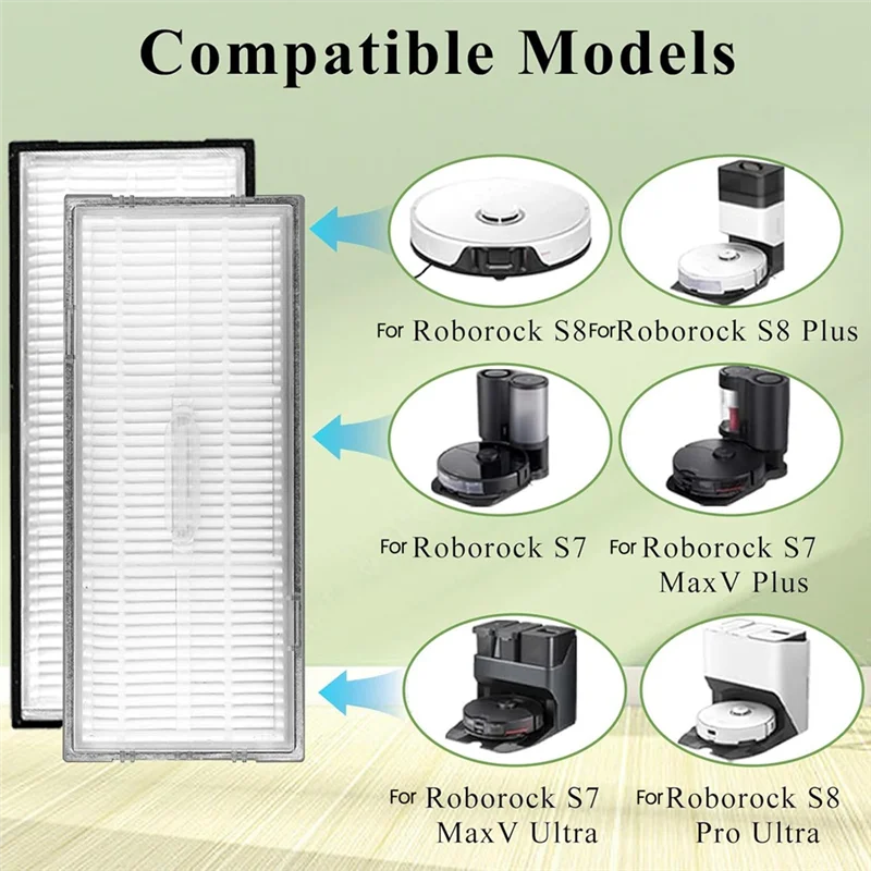 

B64B-HEPA Filter 6 Pack For Roborock S7 Maxv/S7 Max Ultra/S8 S8+ S8 Pro Ultra Robot Vacuum Accessories