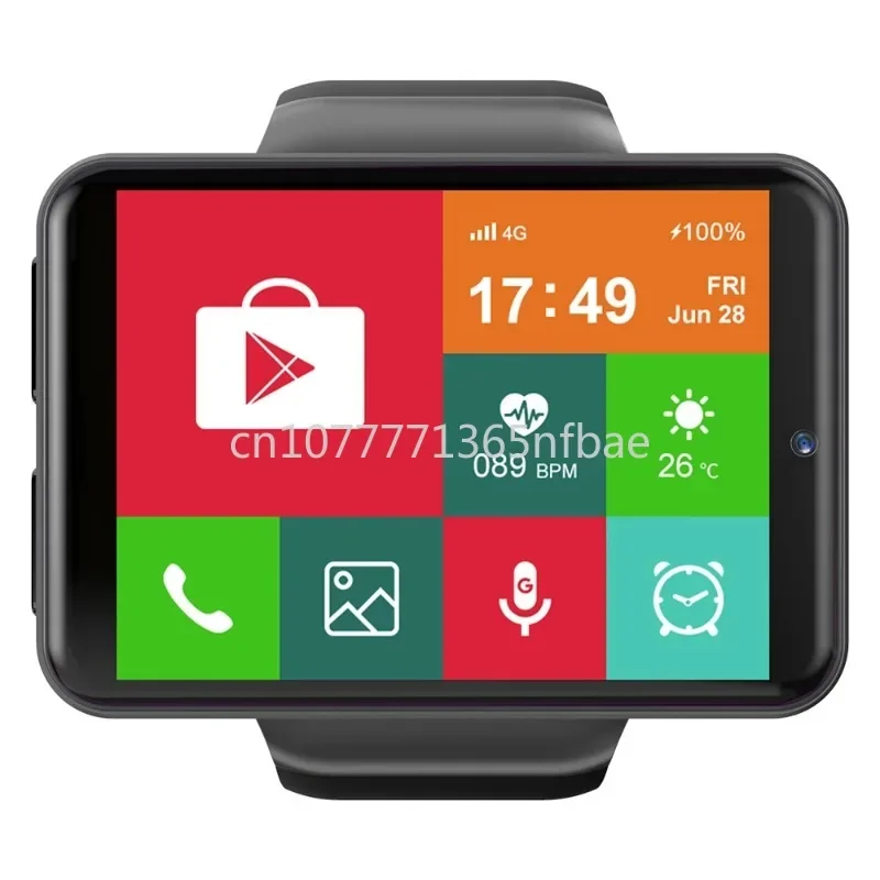 

Android smartphone quad core 3GB+32GB heart rate pedometer waterproof dual camera GPS, men's smartwatch 4G