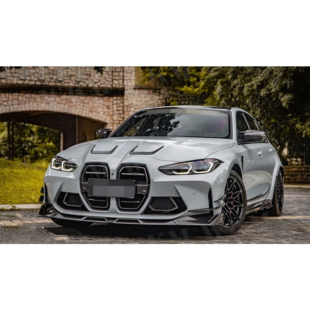 For BMW 3 4 serise G80 M3 G82 G83 M4 2021+ Car Styling Front Bumper Grill Mesh Grill Cover Without ACC Auto Para Accessories FRP
