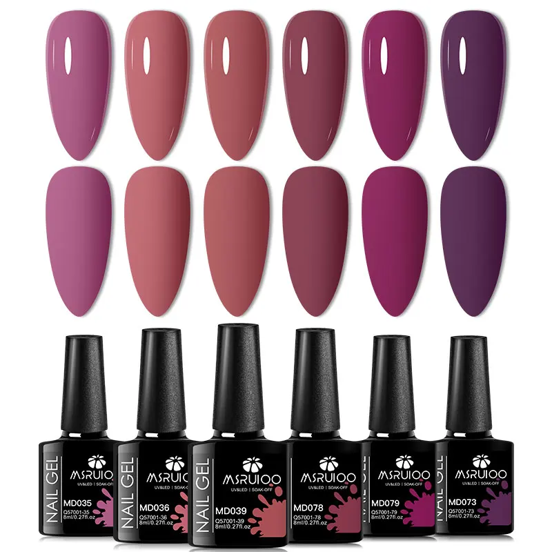 6pc Nagelgel Polish Set All-Season Ultra Gepigmenteerde Semi Permanente UV Schilderen Gel Voor Nagels Salon DIY manicure Vernis Ontwerp