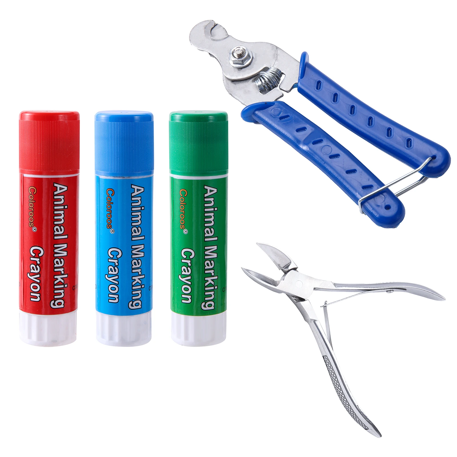 1 Set Pig Ear Tag Cutting Pliers Pig Farm Marking Pen Piglet Teeth Clipper Remover Cattle Sheep Pig Livestock Marking Farm Tools