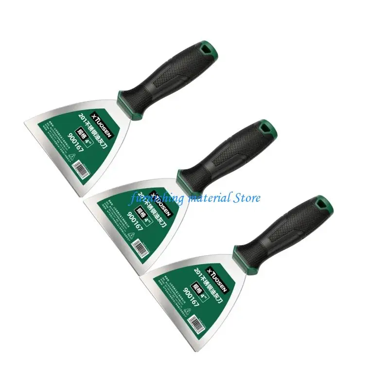 Y5GD 3Pcs Scrapers Putty Blade Scraping Tool Scrapers Blade Set With Antislip Grip