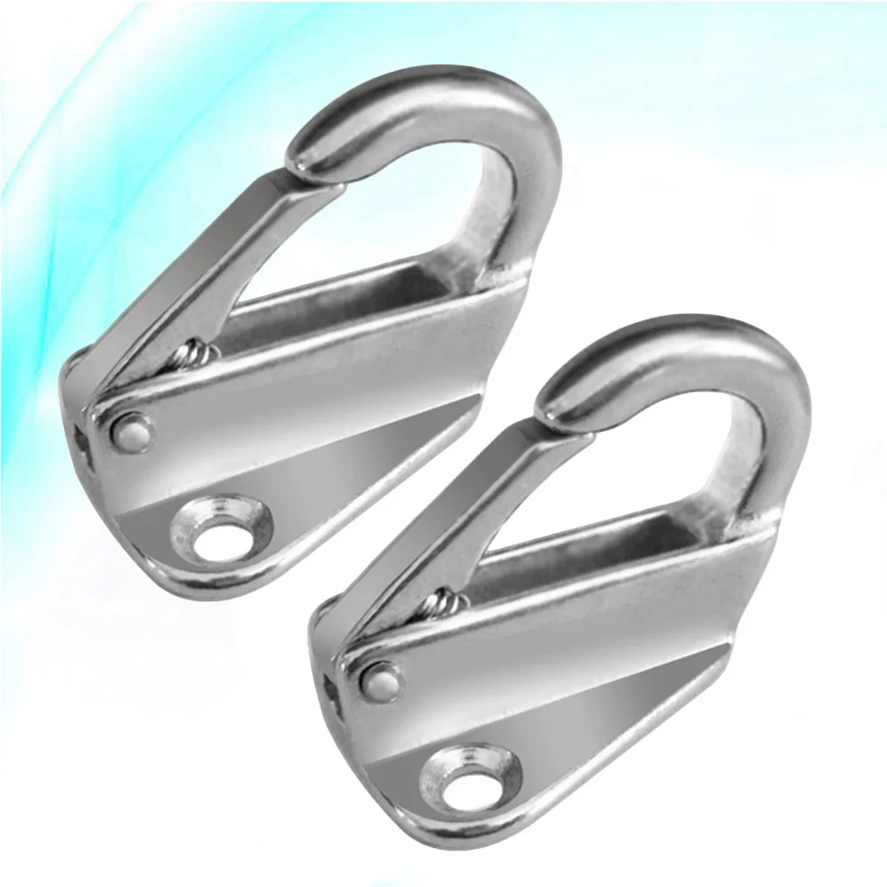 2 قطعة خطاف بنابض من الفولاذ المقاوم للصدأ لمرفق القوارب البحرية الصف المفاجئة هوك الثقيلة حبل موصل السفينة لرسو السفن #2