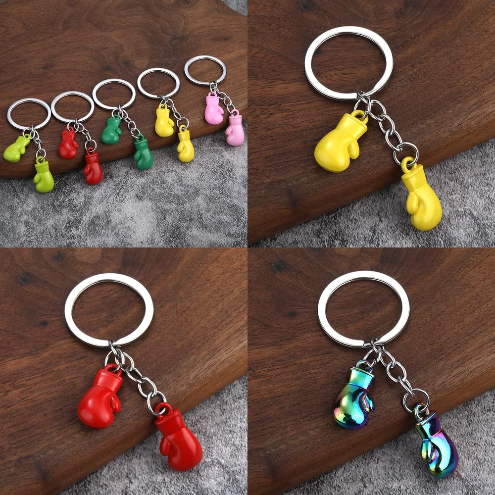 Boxing Glove Keychain for Fitness Gym Membership Gift Simulation Training Equipment Keychain for Boxing Sports Enthusiasts