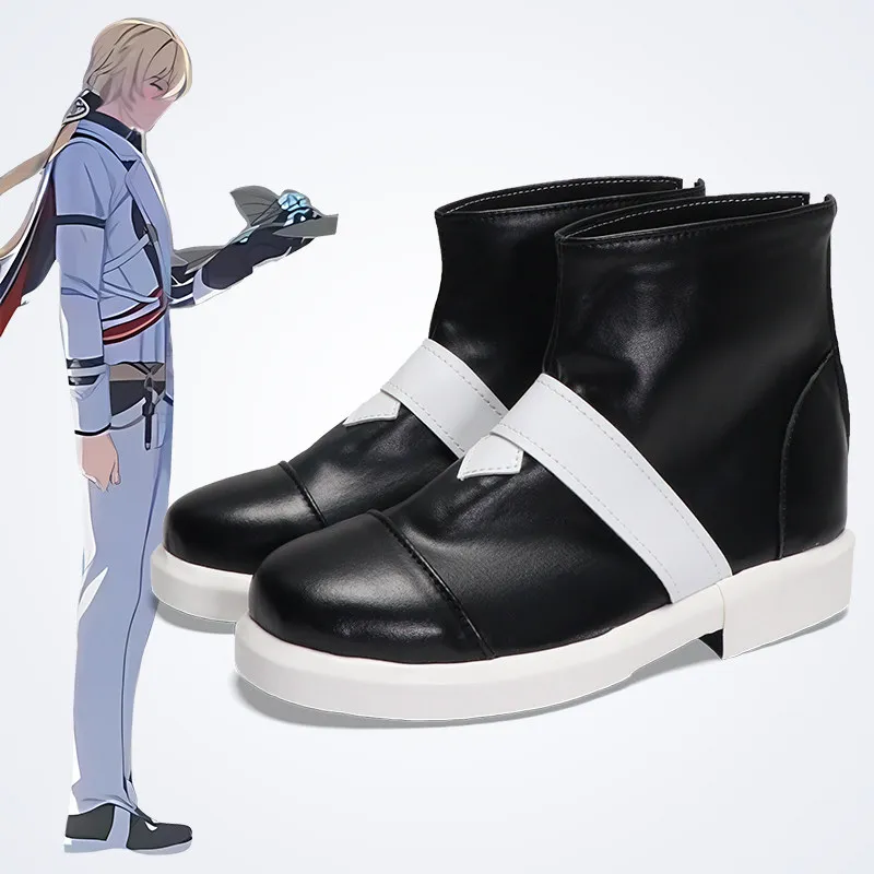 Anime Houkai Gakuen 2 Otto Apocalypse Cosplay Shoes Black Short PU Leather Boots For Halloween Carnival