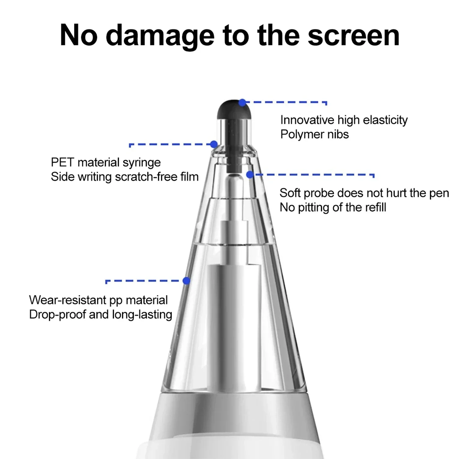 Replacement Pencil Tips Set for Huawei M-Pencil 2 3 Generation 2B 2H Soft Nibs for M Pencil Stylus Touchscreen Pen Fine Nib