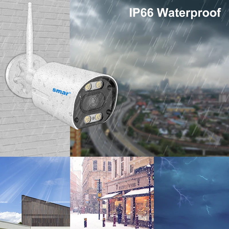 Smar 5 MP/P Wifi Kit Human Body Detect Full Color Vision IP Set 8 CH NVR 10.1 LCD Wireless CCTV Surveillance Syste