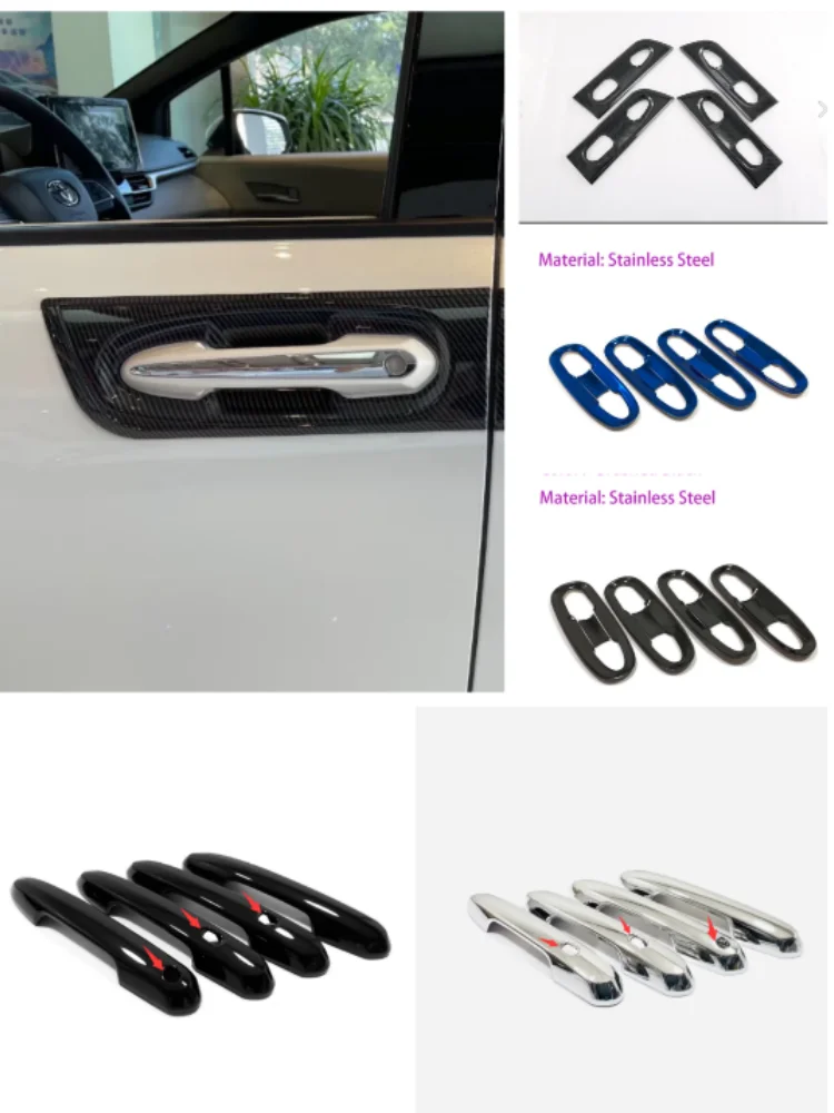 

For Toyota Sienna 2021 2022 2023 Car Exterior Door Handle Bowl Cover Trim Accessories Armrest Stick Frame Protection Stickers