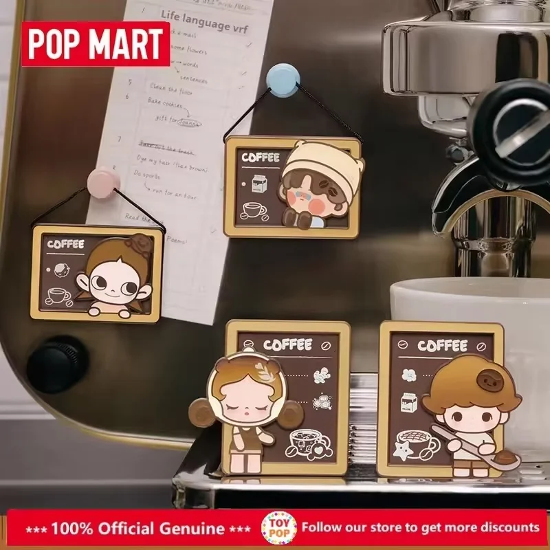 

Genuine POP MART Pop Bean Coffee Factory Series Fridge Magnet Blind Box Trendy Toy Room Kitchen Decorat Mystery Box Collect Gift